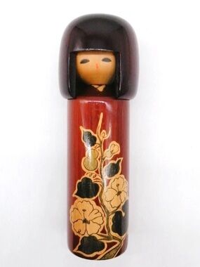 Vintage rare wooden Japanese Kokeshi Doll hand painted